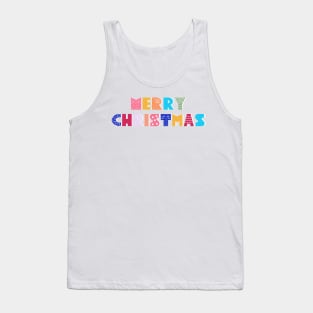 Merry Christmas typography Tank Top